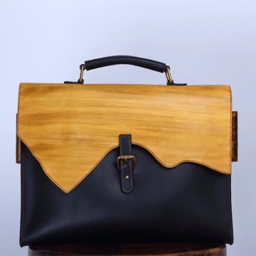 Pure hand-made cowhide men's handbag briefs