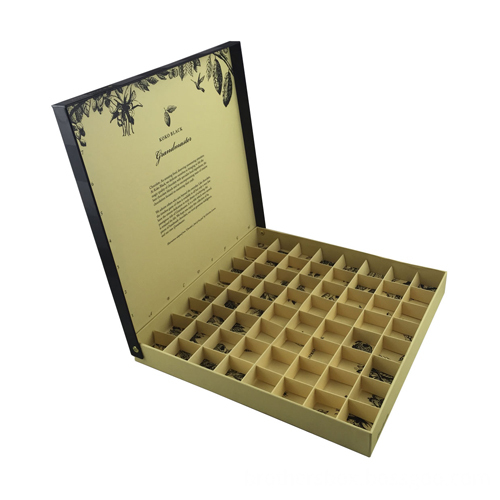 Black Paper Superior Chocolate Box with Flap