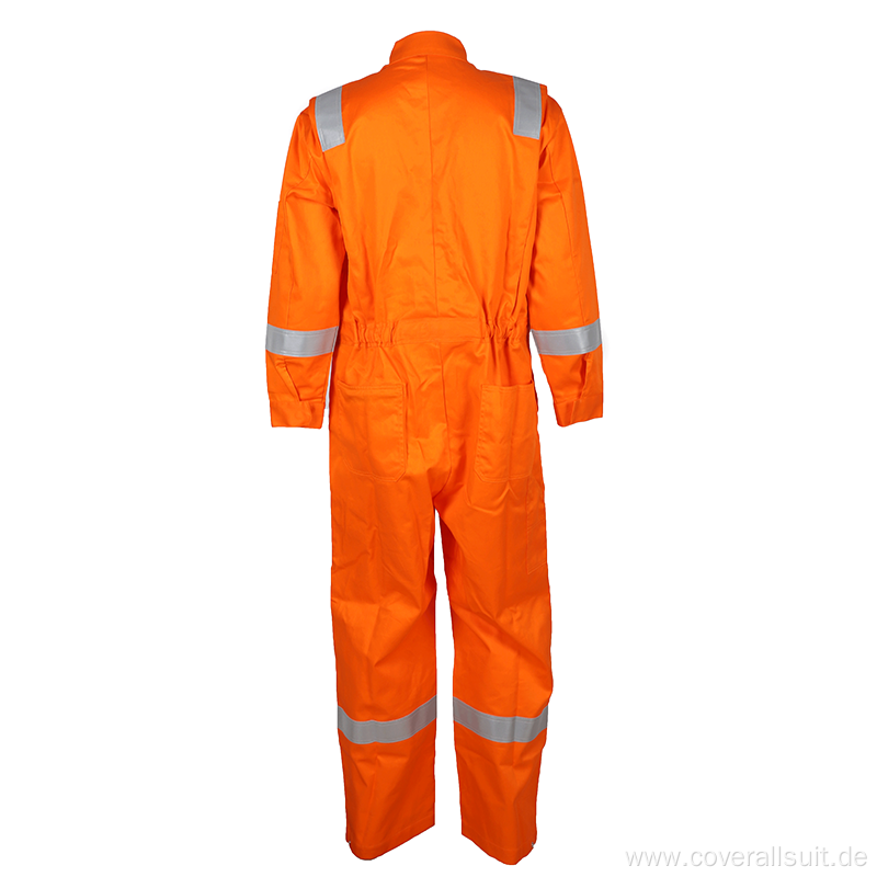 workwear orange flame resistant safety coveralls