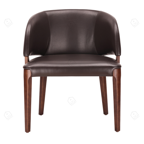 İskandinav mobilyaları PU Deri Ahşap Bacaklar Zamanlı Sandalye