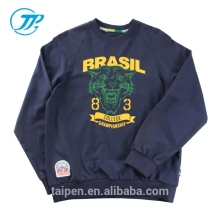 Fashion 100% Cotton Navy Blue Long Sleeve Boys Sweatshirt Hoodies For Boys 7-14 Year Old