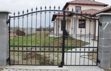 iron gate, gate, wrought iron gate