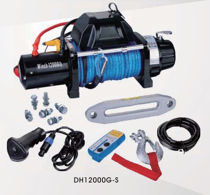 12000lbs 4X4 off Road Winch with Synthetic Rope (DH12000G-S)