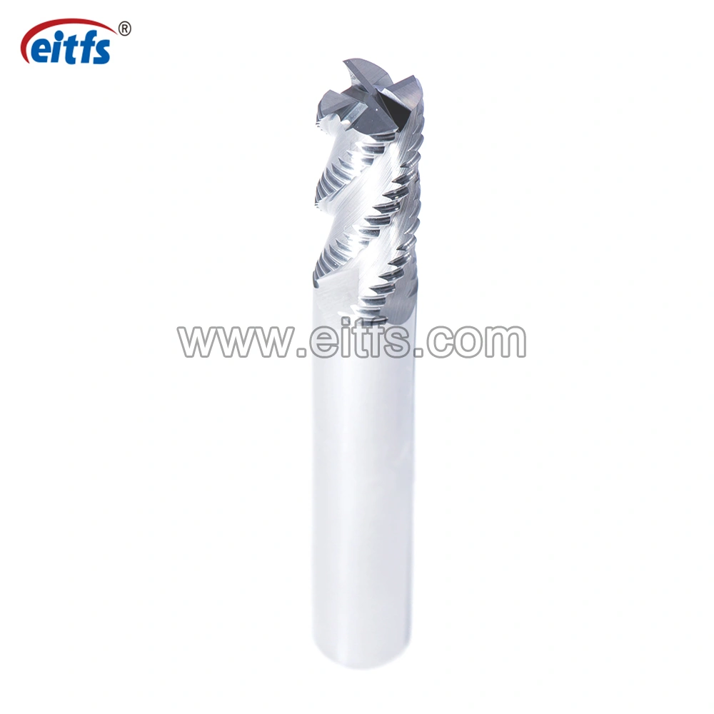 Solid Carbide 4 Spiral Flutes Rough End Mill for Roughing Machining