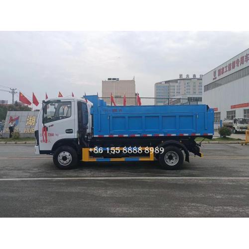 Dongfeng 4x2 truk sampah dump tunggal