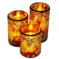 Colorful Mosaic Dancing Flame Pillar Candles