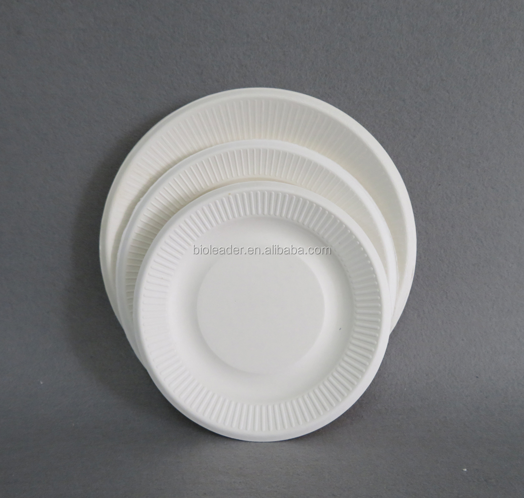 Wholesale Sugarcane Bagasse Biodegradable Round Plate