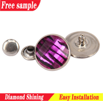 Rhinestone rivets for shoe/bag/garment accessory