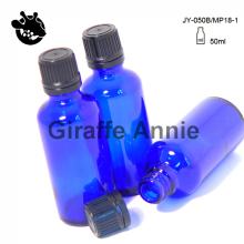 Blue Essential Oil Bottle with Temper Evident Cap