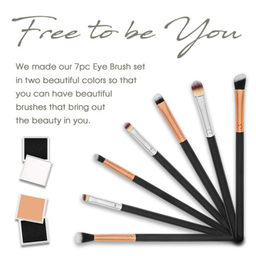 Black Professional 7pcs Eyeshadow Makeup Brushes Set