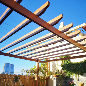Wood-Style Aluminum Pergola for Grape Vines - Easy Assembly