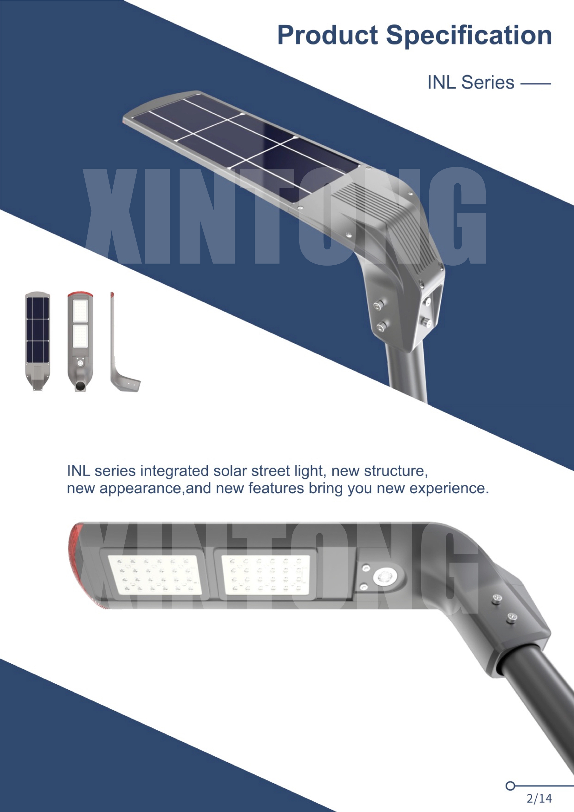 Low Wattage Integrated LED Solar Street Light 15W 20W 30W 40W