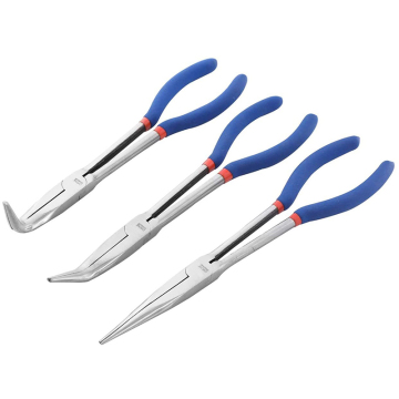 Functional Mini Extra Long Reach Straight Bent Needle Nose Pliers Set
