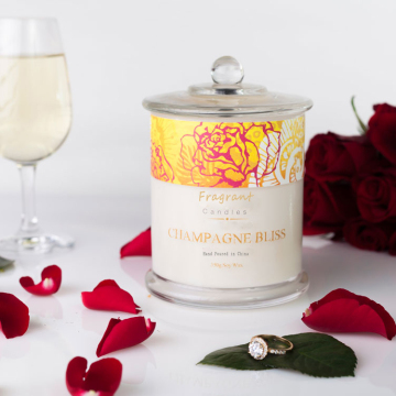 Valentine's Day glass jar candle scent candle