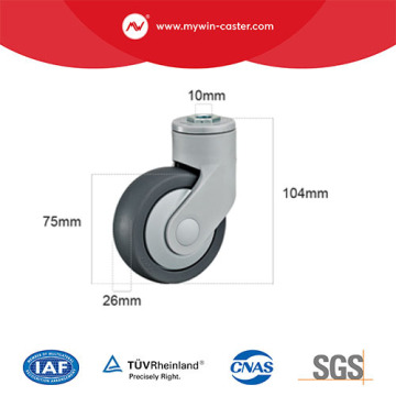All Plastic Medical Bolt Hole Swivel Ball Bearing Casters