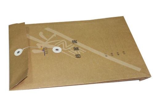 String Button Kraft Paper Custom Printed Envelope Packaging Letter