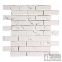 Marble Stone Look Glass Mosaic Subway Tile Sheets