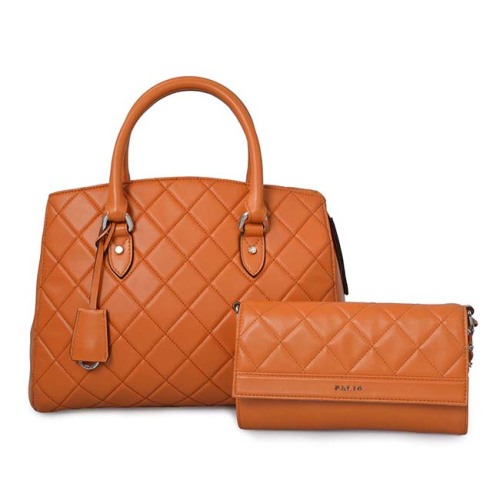 Square Grid Genuine Leather Lady Fashion Tote Handbags