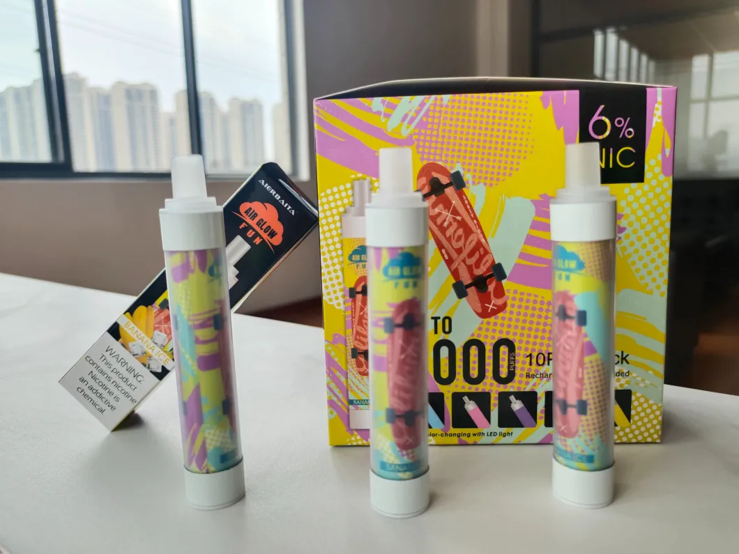 2021 Air Glow Fun E-Cigarette Flavored Juice Disposable Pod with 3000 Puffs