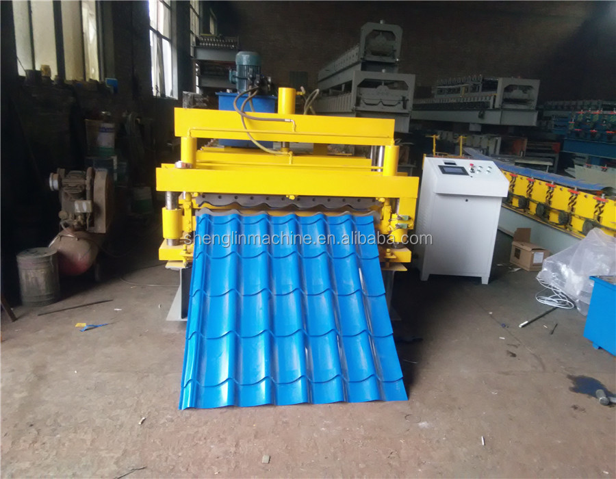 Glazed Steel Tile Roll Forming Machine for Manufacturing Ceramic Tiles