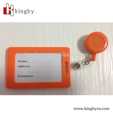 promotional plastic badge reels with silicone card holder