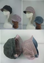 100% Cotton Fabric Baker Boy Cap In Reversible Style, Casual Ladies’ Fashion Baker Boy Hat