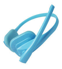 Light Blue Computer Wired Stereo Headphones 3.5mm Jack , Custom