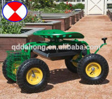 garden cart, garden tool cart, seat cart, easy moving garden cart,garden scooter