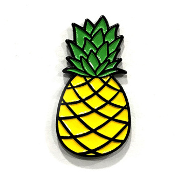 Pin de solapa de esmalte suave de piña personalizado