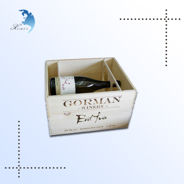 custom handcrafted natural wooden wine bottle gift box