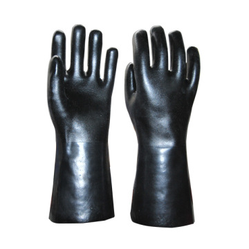 Black PVC Sandy Finish Handschuhe für Halten Sie warm