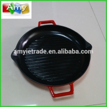 Korean Grill Pan, Korea BBQ Grill Pan, Cast Iron Steak Pan