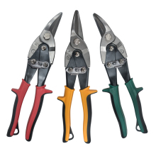 10\" Heavy Duty TPR Handle Cutting Shears: Left, Right, Straight Cut Aviation Snips & Tin Scissors