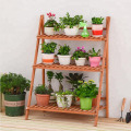 3 Tier Wood Plant Flower Pot Shelves Rack