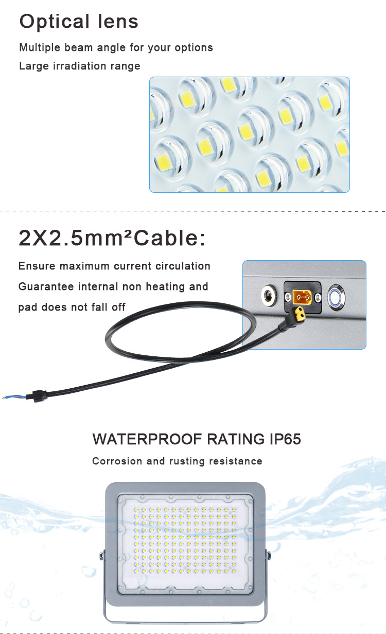 KCD 170lm/W High Brightness Solar System Landscape Lamp Garden Outdoor Solar Flood Light 100W 200W 300W