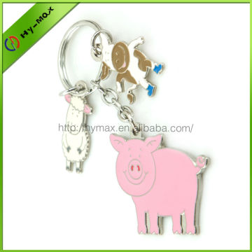 cute metal animal shaped key chain