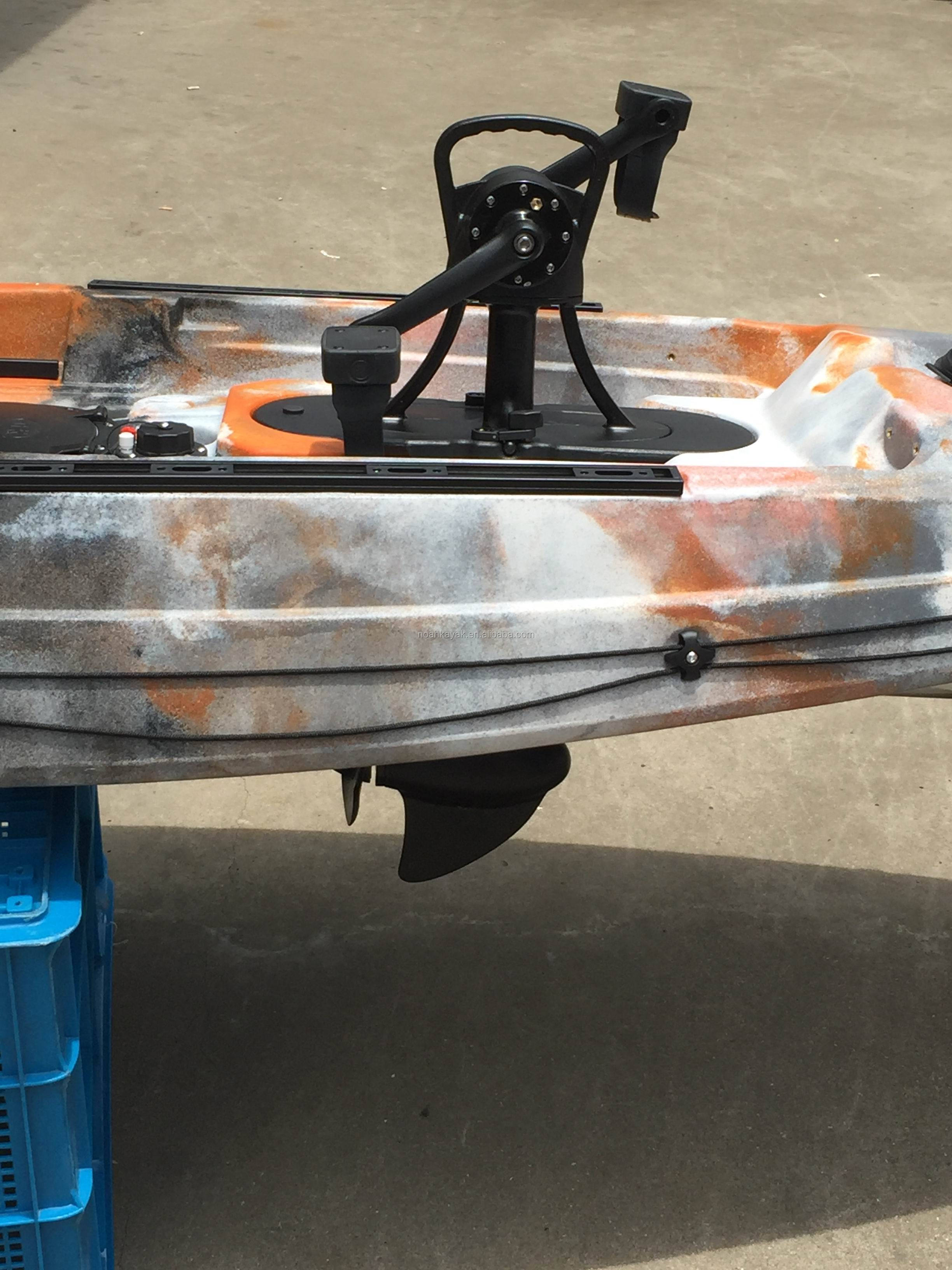 3,6 meter kayak memancing tunggal duduk di atas motor listrik dan kayak pedal
