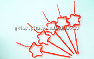 plastic art straw,plastic star shape straw,heart color changing drinking straw,plastic drinking straw christmas gifts