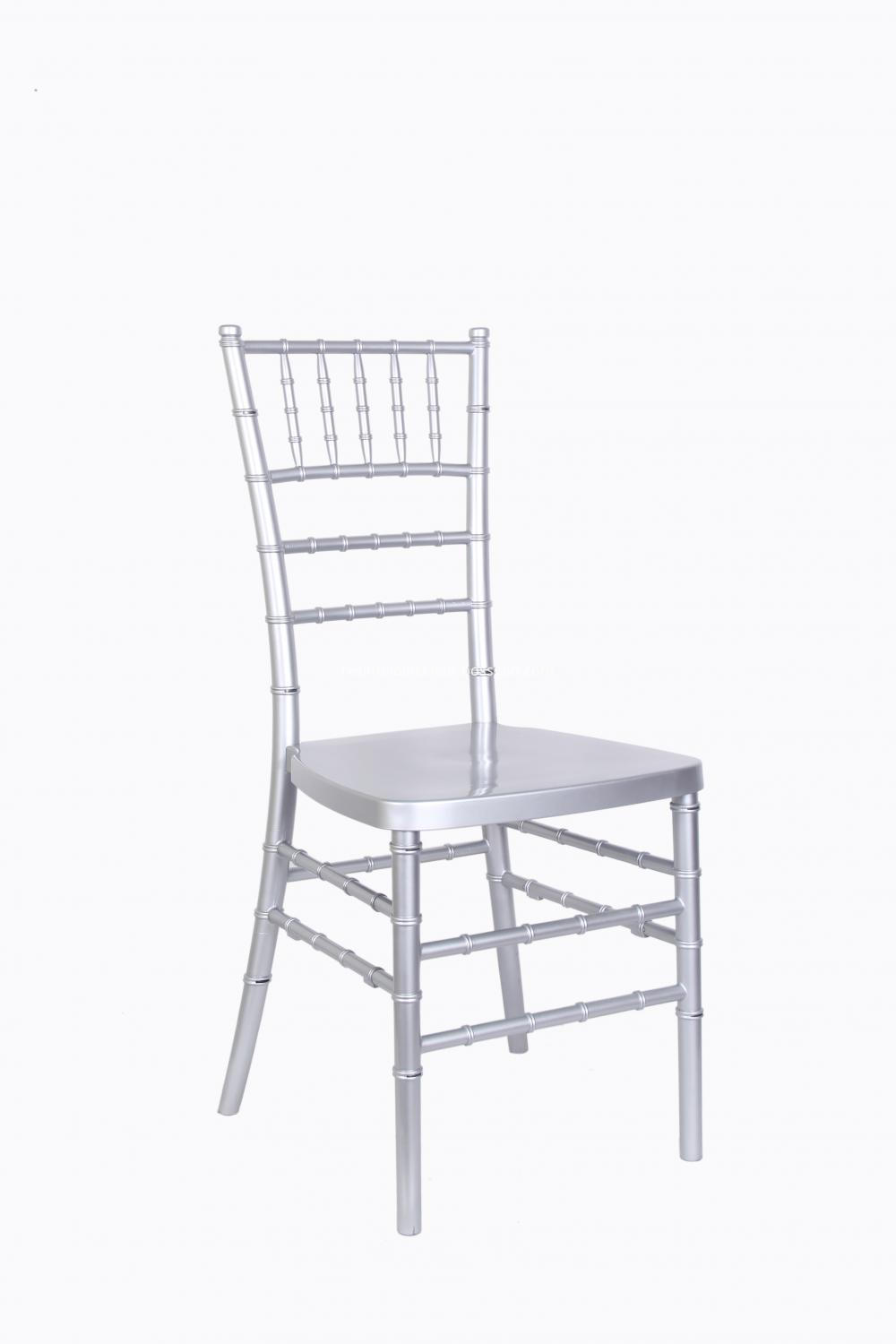 silver resin chiavari chair