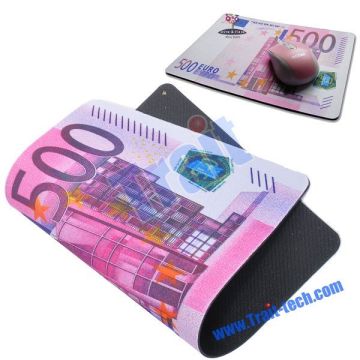 Foldable 500 EURO Money Pattern Mouse Mice Pad Mat Mousepad
