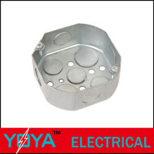 Octagonal Conduit Box With Cover , Galvanized Steel Electrical Conduit Boxes