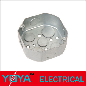 Octagonal Conduit Box With Cover , Galvanized Steel Electrical Conduit Boxes