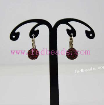 Clip Earrings, Crystal Ball Earrings