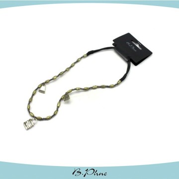 Golden lock ornament beaded stretch headbands