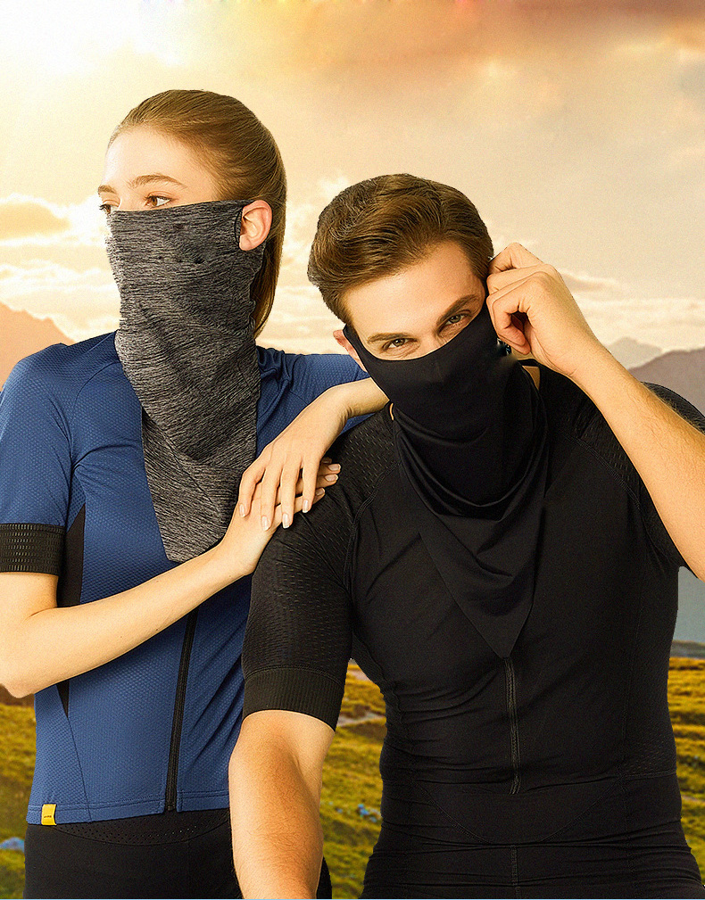 Soft Cooling Neck Gaiter with Ear Loops, Outdoor Summer Face Cover Scarf Bandana Balaclava for Men and Women