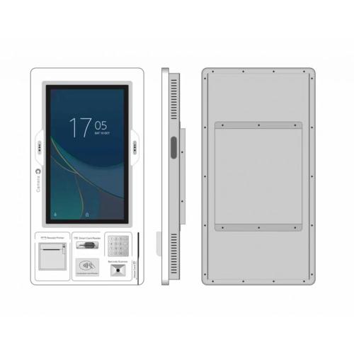 21.5'' Touch screen Wall mount cashless payment kiosk with swipe magnetic card reader