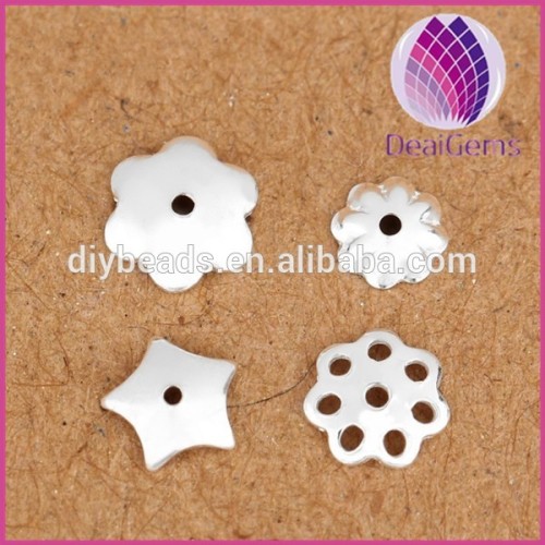 Jewelry finding 925 sterling silver flower bead caps