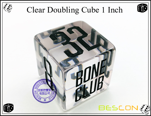 Clear Doubling Cube 1 Inch Clear Doubling Cube 1 Inch