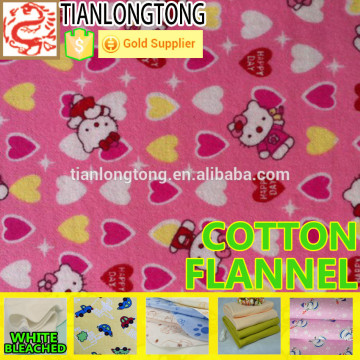 Cotton flannel fabric wholesale for bedsheet with kinds of the printed stock of fabric flannel fabric