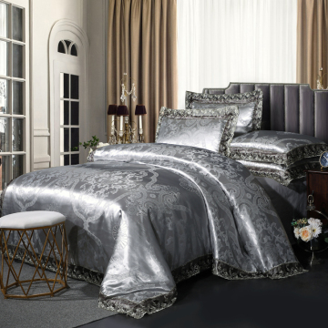 Shiny jacquard lace bedding sets